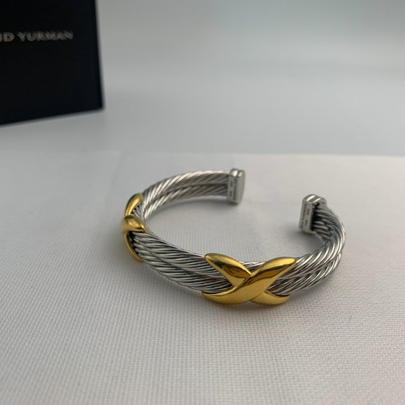 Gold x logo Sterling Silver Bracelet - Picture 4 of 4